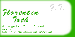 florentin toth business card